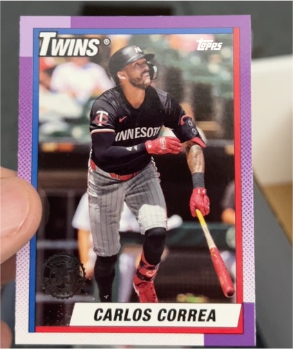 2025 Topps Series 1 #T90-72 Carlos Correa 1990 Topps Baseball 35th Anniversary — front