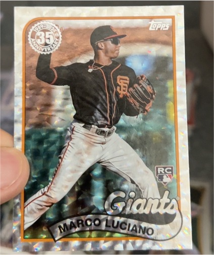 2024 Topps Series 1 #89B-11 Marco Luciano 35th Anniversary Rookie Card — front