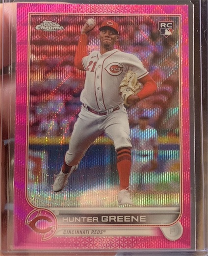2022 Topps Chrome Update #USC191 Hunter Greene — front