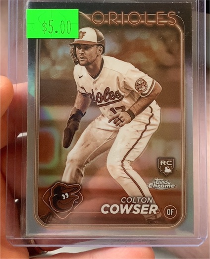 2024 Topps Chrome #278 Colton Cowser Sepia Refractor Rookie Card — front