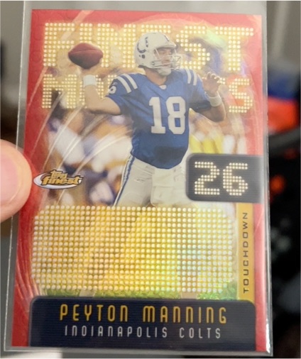 2005 Topps Finest #FM26 Peyton Manning Finest Moments Touchdown — front