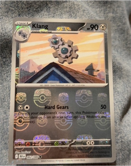 2025 Pokémon TCG Black Bolt #062 Klang — front