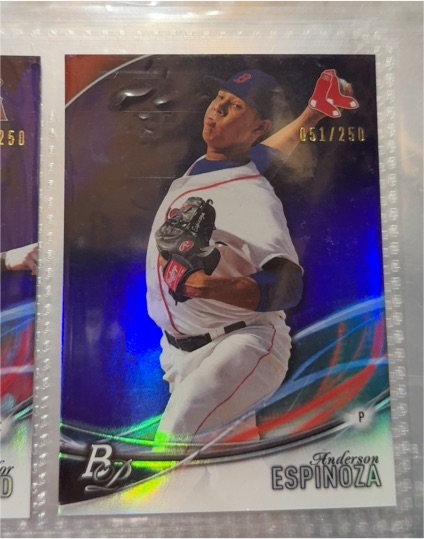 2017 Bowman Platinum #B7 Anderson Espinoza — front