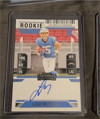 2024 Panini Contenders Rookie Ticket #Ladd McConkey — front
