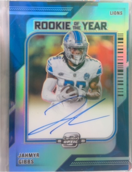 2023 Panini Contenders Optic #ROY-JG Jahmyr Gibbs Rookie of the Year — front