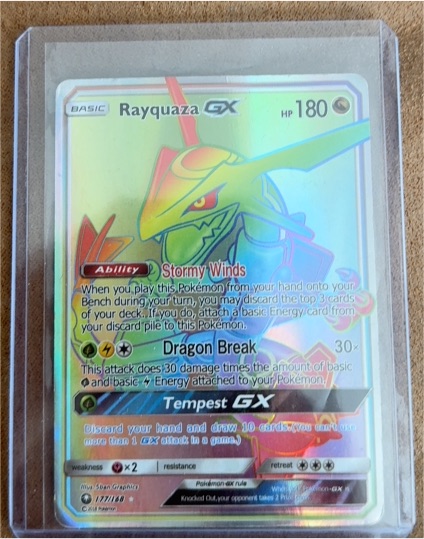 2018 Pokémon Sun & Moon Celestial Storm #177 Rayquaza GX — front