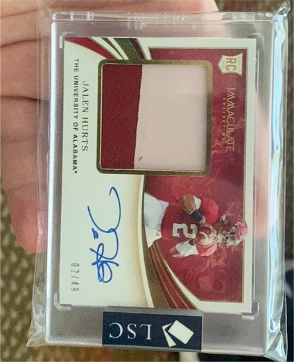 2020 Panini Immaculate Collection Collegiate #133 Jalen Hurts — front