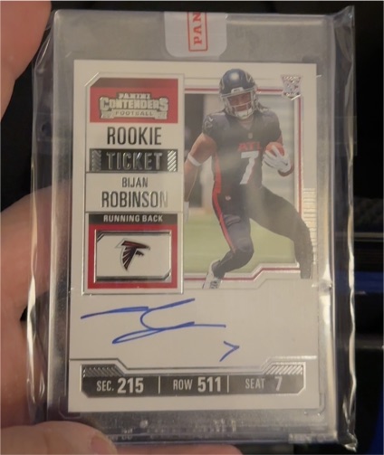 2023 Panini Contenders #103 Bijan Robinson Rookie Ticket — front
