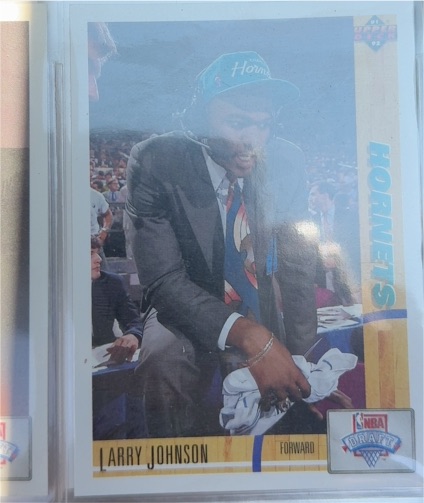 1991-92 Upper Deck #2 Larry Johnson Rookie Card — front