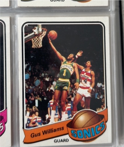 1979-80 Topps #27 Gus Williams — front