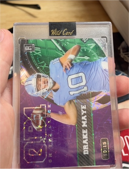 2023 Wild Card QB1 On The Clock #OCW-DM1 Drake Maye — front