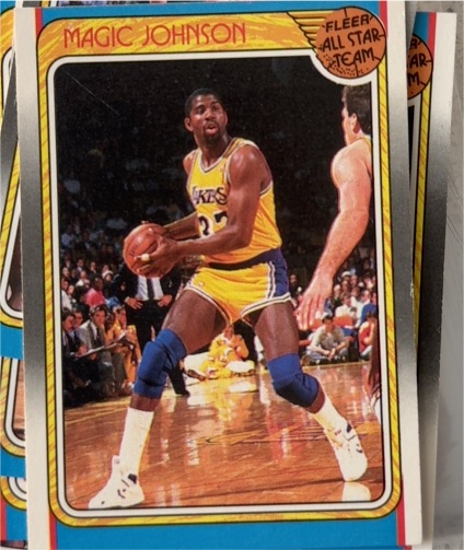 1988 Fleer #123 Magic Johnson — front