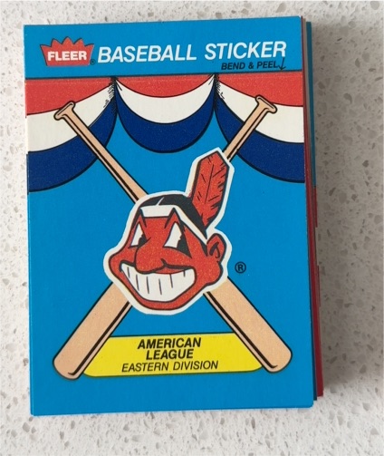 1989 Fleer #NNO Cleveland Indians Team Sticker — front