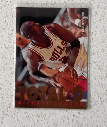 1995-96 Fleer #3 Michael Jordan Total D — front