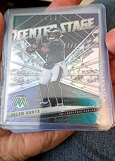 2021 Panini Mosaic #CS12 Jalen Hurts Center Stage — front