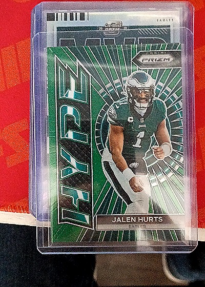 2023 Panini Prizm Hype Green Prizm #H-3 Jalen Hurts — front