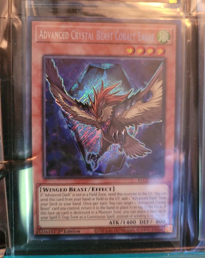 2020 Yu-Gi-Oh! BLCR-EN015 Advanced Crystal Beast Cobalt Eagle — front