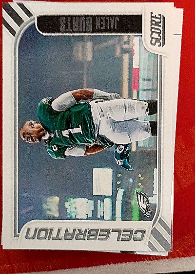 2023 Panini Score #11 Jalen Hurts Celebration — front
