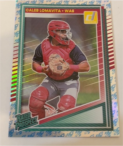 2025 Donruss #149 Caleb Lomavita Rated Prospect — front