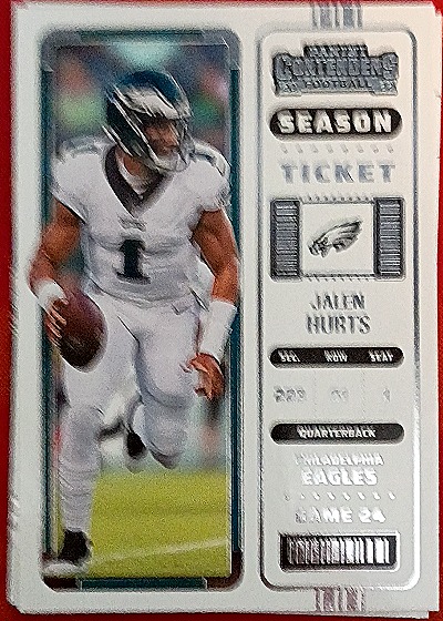 2022 Panini Contenders Season Ticket #76 Jalen Hurts — front