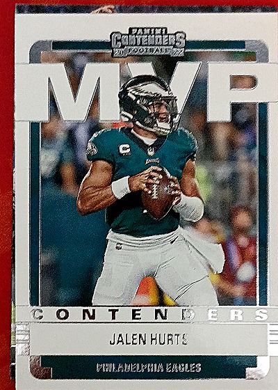 2022 Panini Contenders MVP Contenders #MVP-JHU Jalen Hurts — front