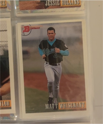 1993 Bowman #38 Matt Whisenant Florida Marlins Rookie — front