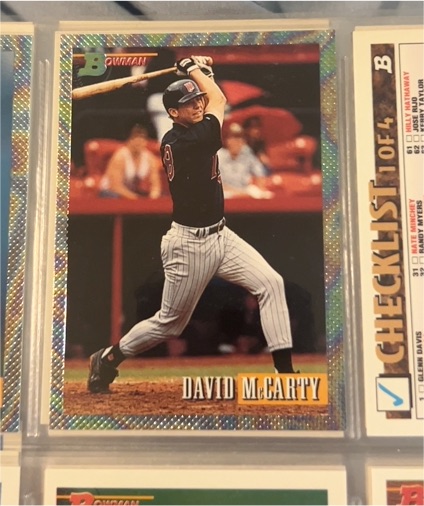 1993 Bowman #369 David McCarty — front