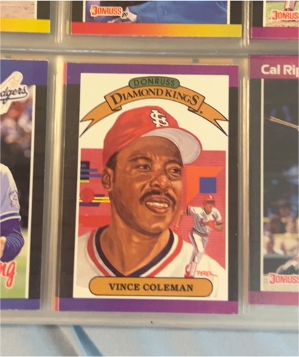 1989 Donruss Diamond Kings #19 Vince Coleman — front