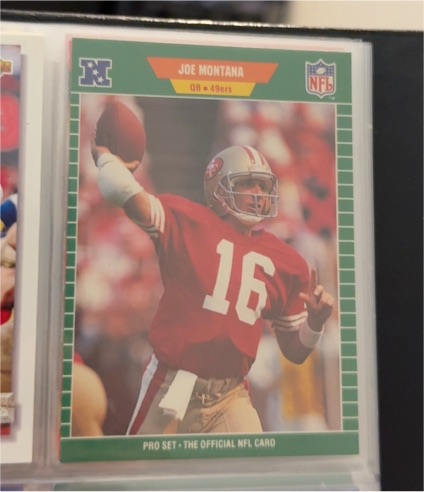 1989 Pro Set #381 Joe Montana — front