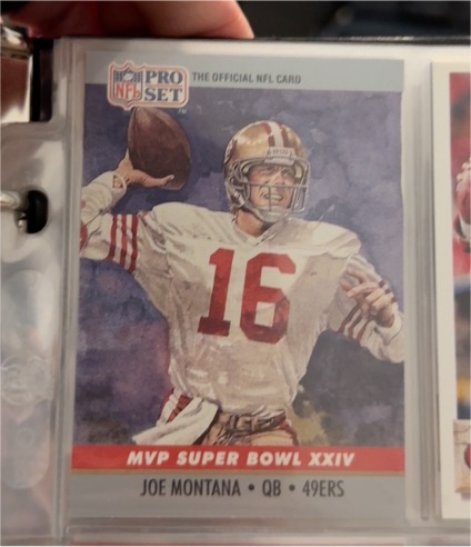 1990 Pro Set #24 Joe Montana MVP Super Bowl XXIV — front