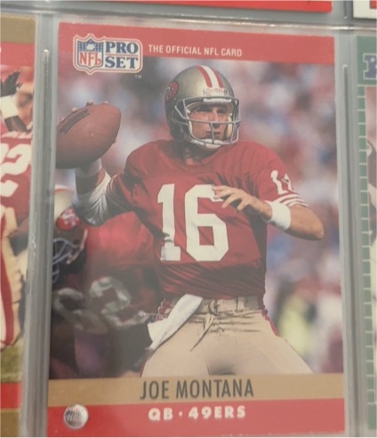 1990 Pro Set #293 Joe Montana — front