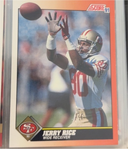 1991 Score #380 Jerry Rice — front