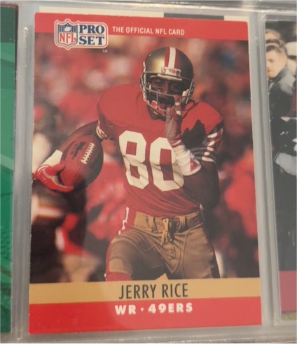1990 Pro Set #295 Jerry Rice — front