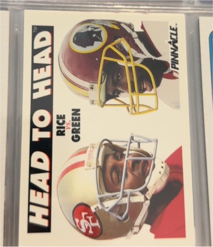 1991 Pinnacle #355 Jerry Rice / Darrell Green — front
