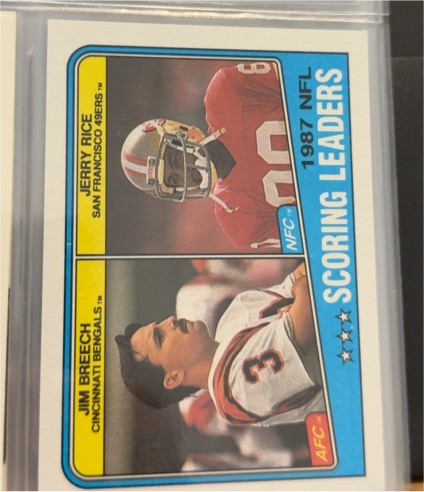 1988 Topps #218 Scoring Leaders Jerry Rice — front
