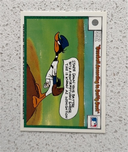 1990 Upper Deck Looney Tunes #552 Baseball According to Daffy Duck — front