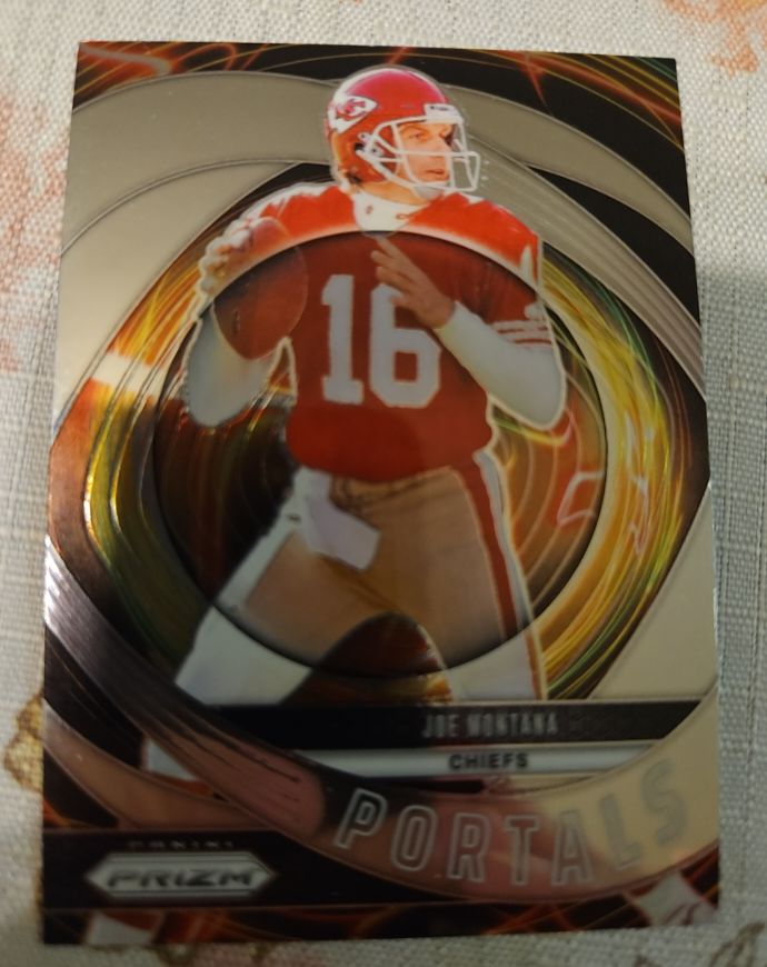 2024 Panini Prizm Portals #1 Joe Montana — front
