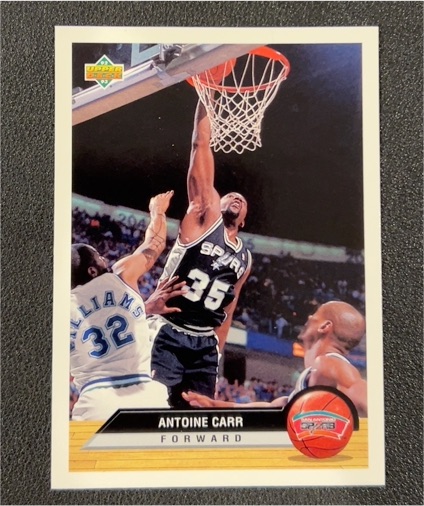 1992-93 Upper Deck McDonald's #P36 Antoine Carr — front