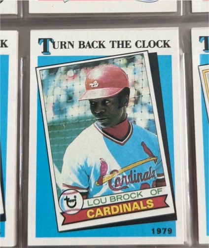 1989 Topps #662 Lou Brock Turn Back the Clock — front