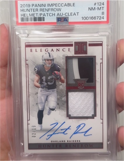 2019 Panini Impeccable #124 Hunter Renfrow — front
