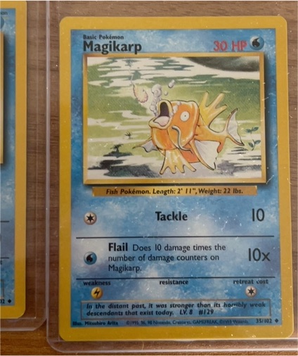 1999 Pokémon Base Set #35 Magikarp — front