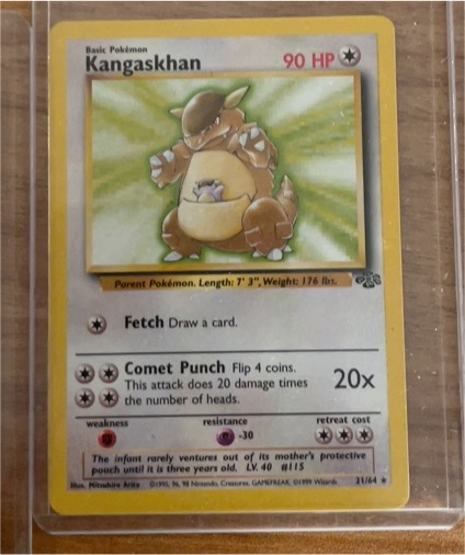 1999 Pokémon Jungle #21 Kangaskhan — front