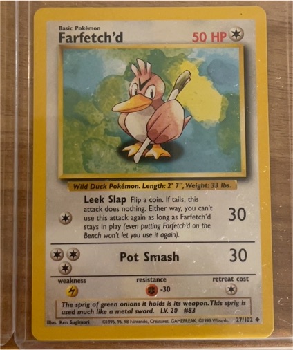 1999 Pokémon Base Set #27 Farfetch'd — front