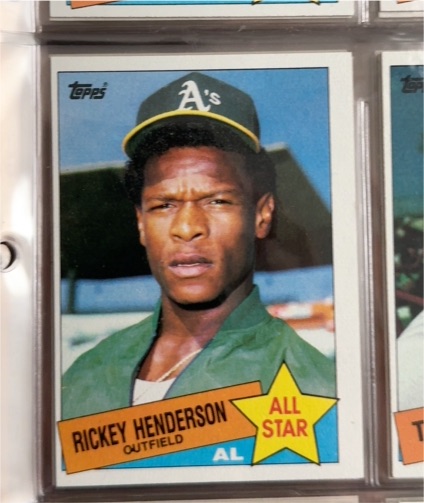 1985 Topps #706 Rickey Henderson — front