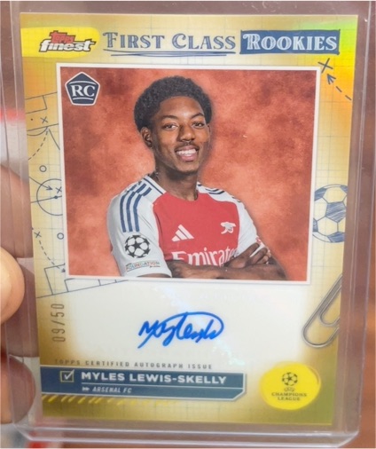 2024 Topps Finest UEFA First Class Rookies #FR-50 Myles Lewis-Skelly — front