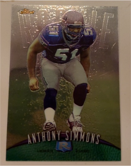 1998 Topps Finest #147 Anthony Simmons Rookie — front