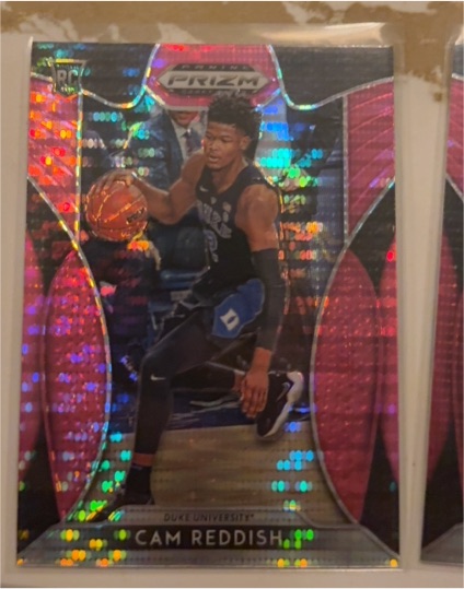 2019 Panini Prizm Draft Picks #12 Cam Reddish Pink Pulsar — front