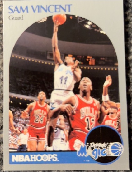 1990-91 NBA Hoops #223 Sam Vincent — front