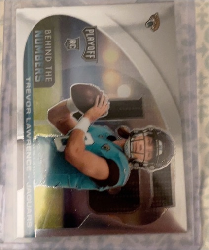 2021 Panini Playoff #BTN-TLR Trevor Lawrence Behind the Numbers — front