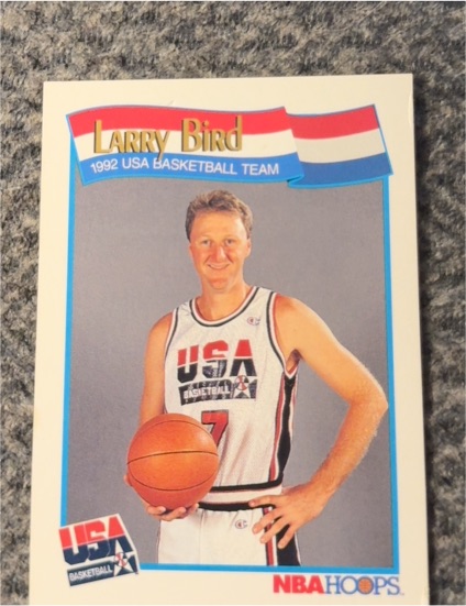 1991-92 NBA Hoops #576 Larry Bird USA Basketball Team — front